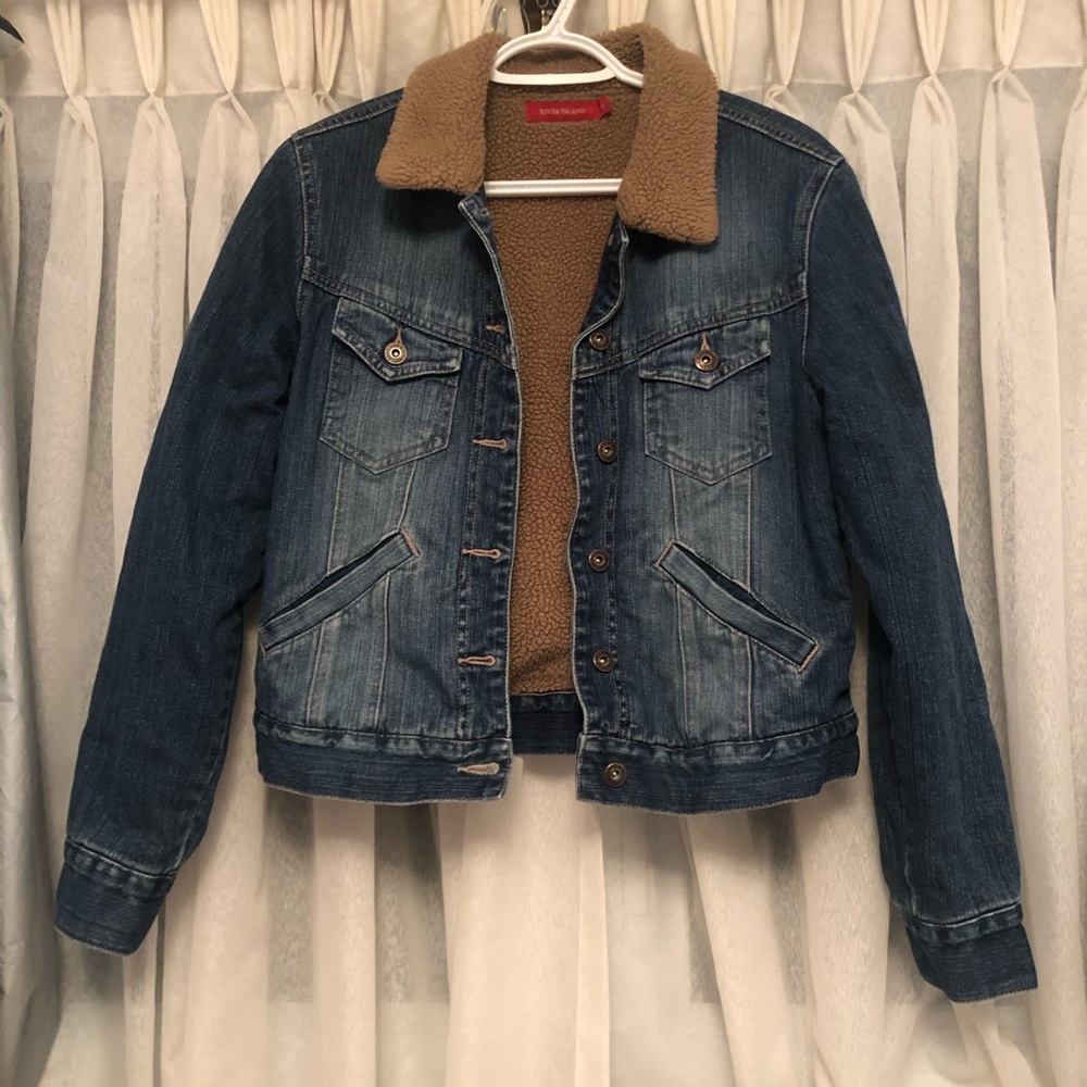 River island Denim velvet jacket